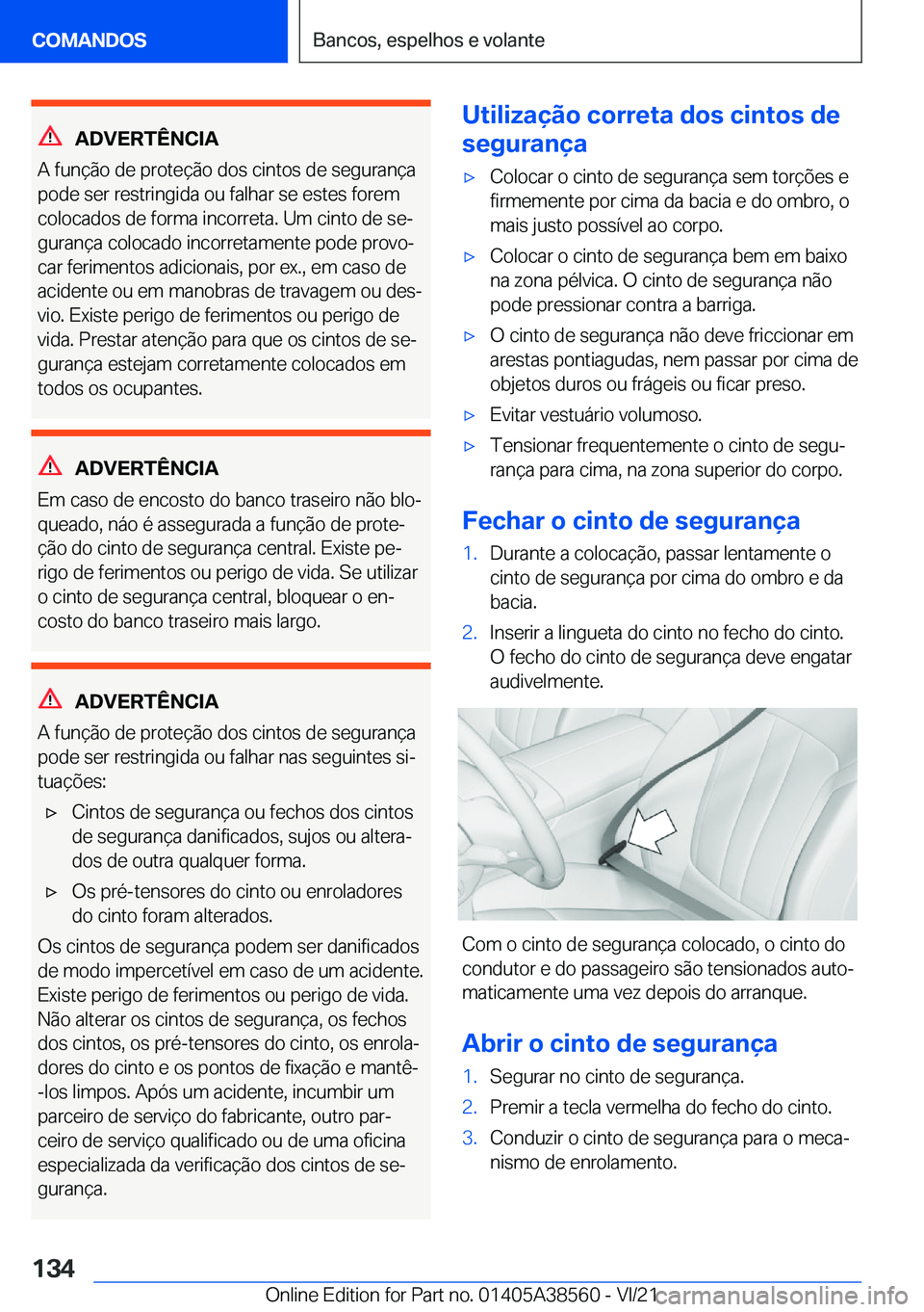 BMW X6 2022  Manual do condutor (in Portuguese) �A�D�V�E�R�T�