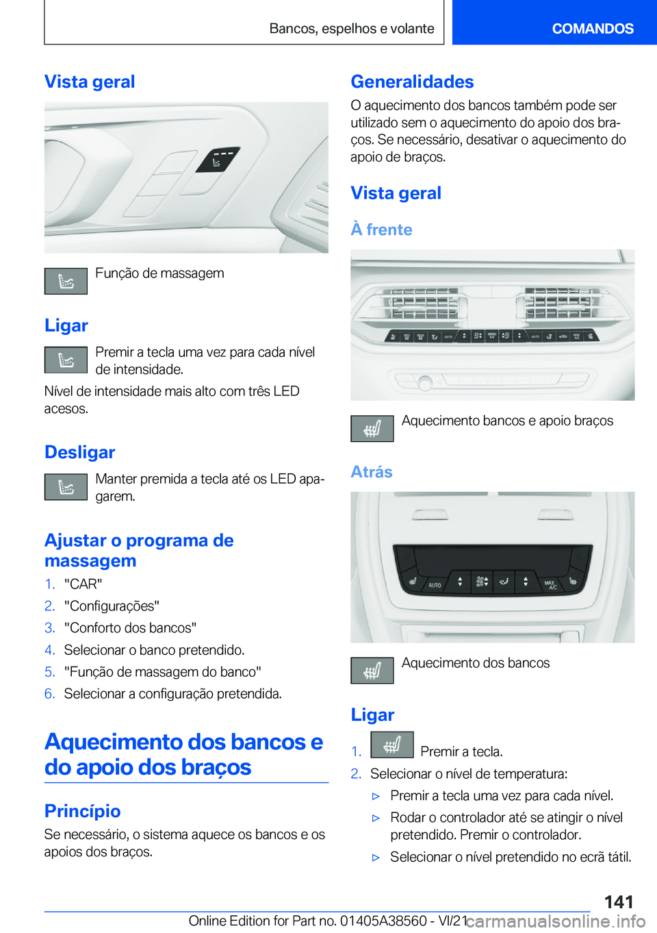 BMW X6 2022  Manual do condutor (in Portuguese) �V�i�s�t�a��g�e�r�a�l
�F�u�n�