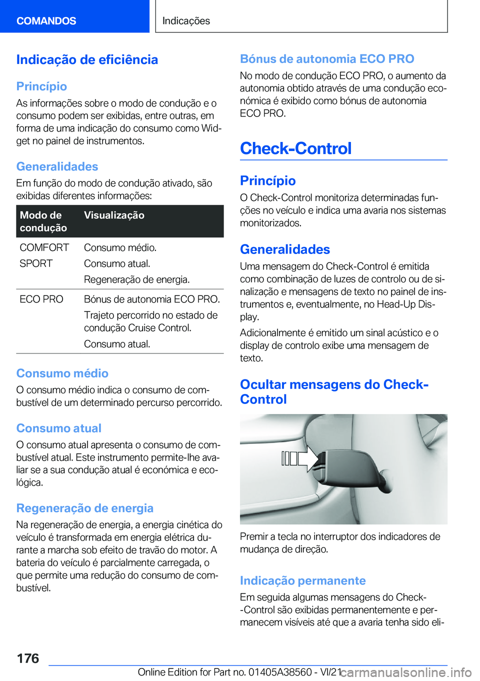 BMW X6 2022  Manual do condutor (in Portuguese) �I�n�d�i�c�a�
