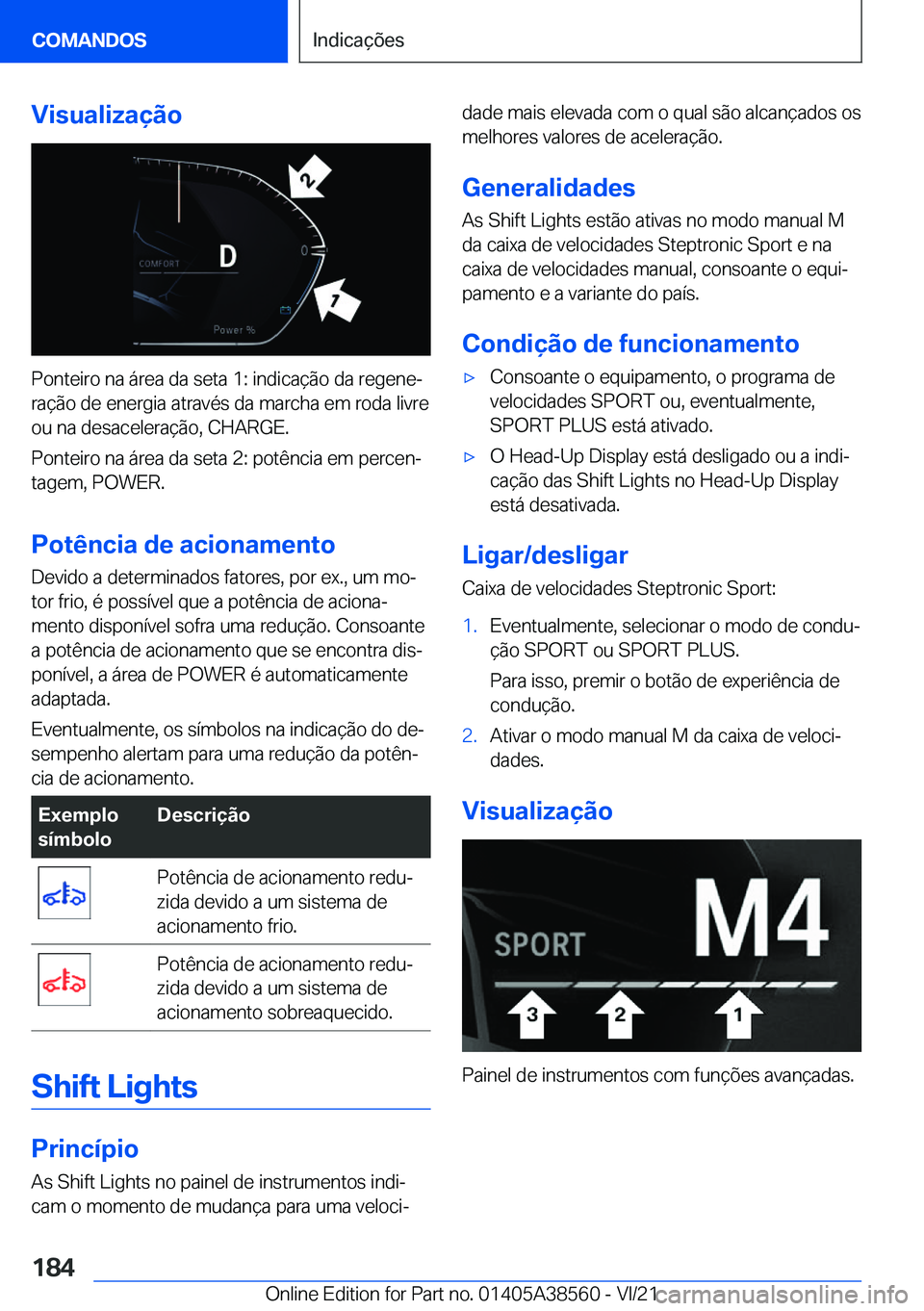 BMW X6 2022  Manual do condutor (in Portuguese) �V�i�s�u�a�l�i�z�a�