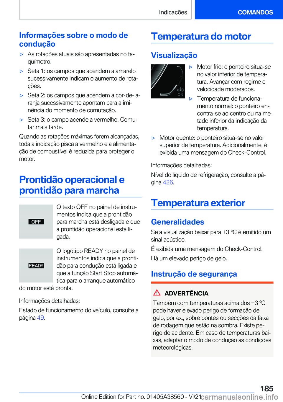 BMW X6 2022  Manual do condutor (in Portuguese) �I�n�f�o�r�m�a�