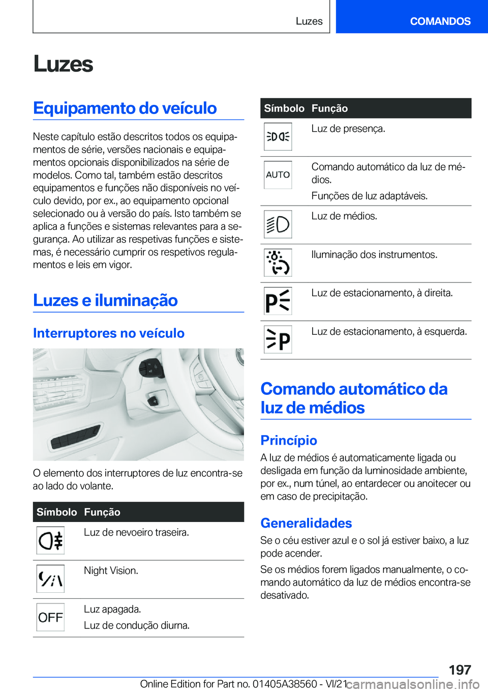 BMW X6 2022  Manual do condutor (in Portuguese) �L�u�z�e�s�E�q�u�i�p�a�m�e�n�t�o��d�o��v�e�