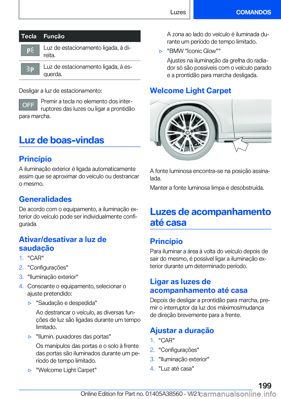 BMW X6 2022  Manual do condutor (in Portuguese) �T�e�c�l�a�F�u�n�