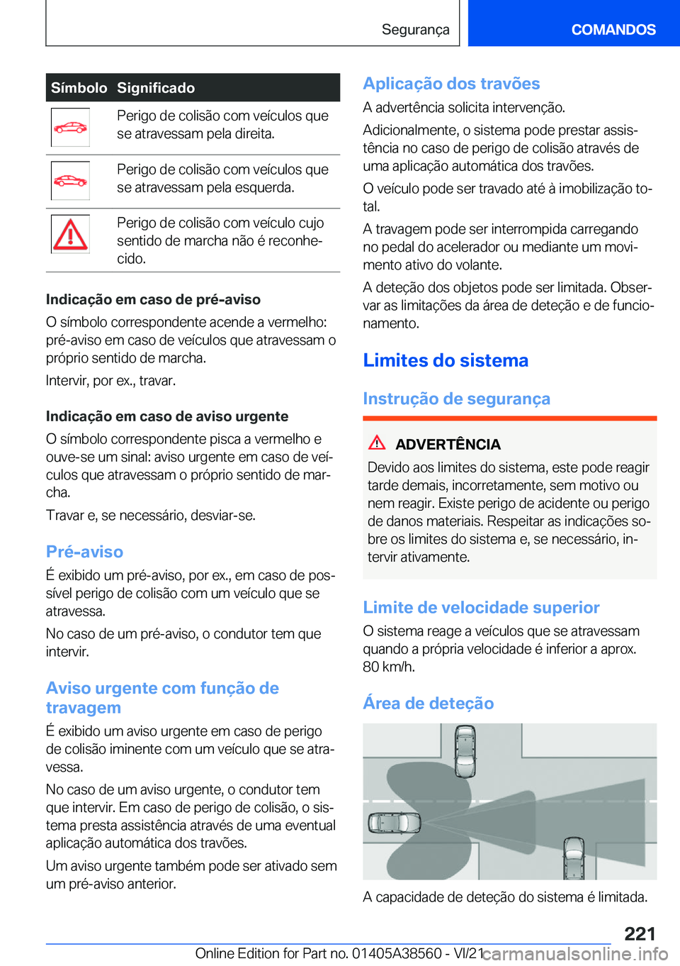 BMW X6 2022  Manual do condutor (in Portuguese) �S�