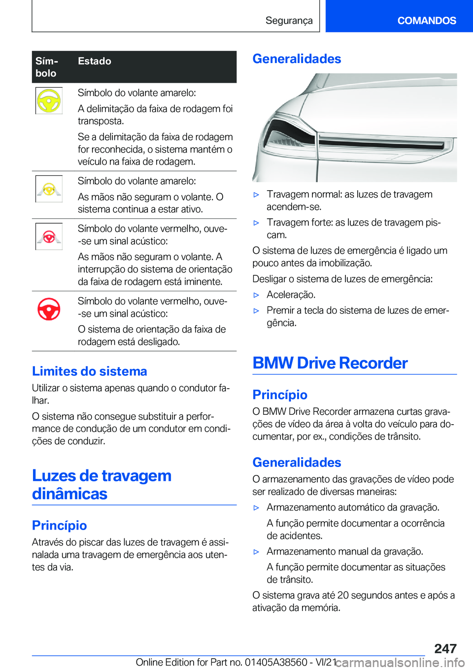 BMW X6 2022  Manual do condutor (in Portuguese) �S�