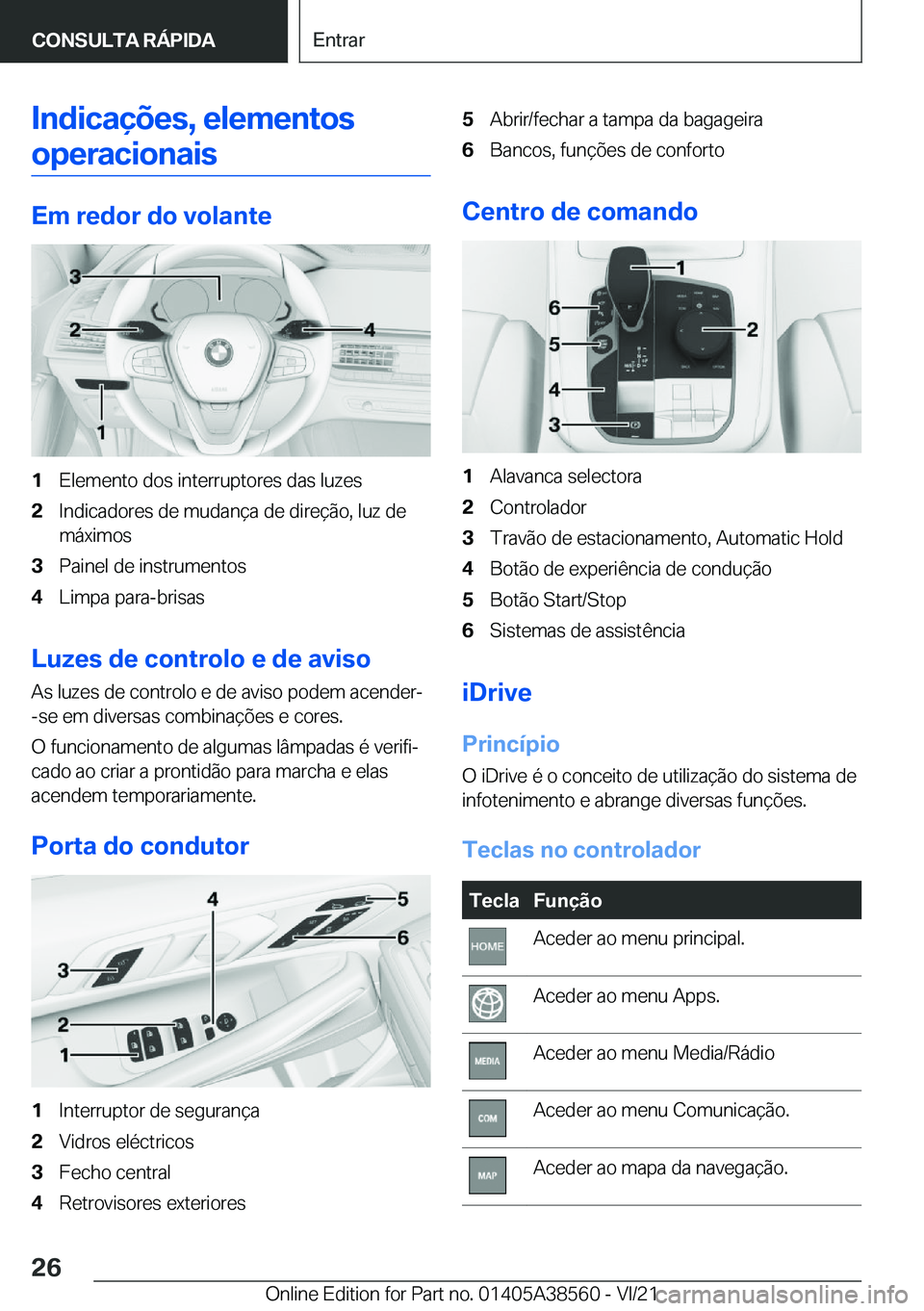 BMW X6 2022  Manual do condutor (in Portuguese) �I�n�d�i�c�a�