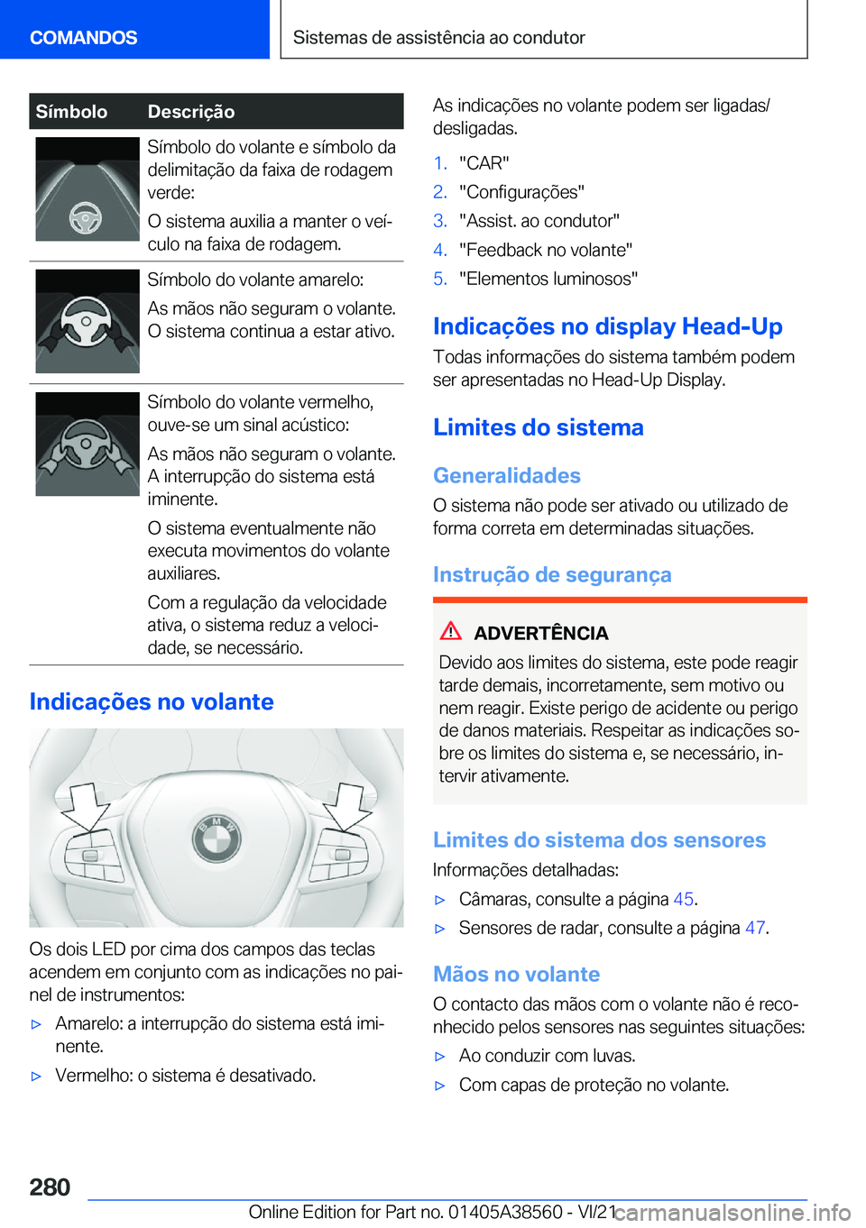 BMW X6 2022  Manual do condutor (in Portuguese) �S�