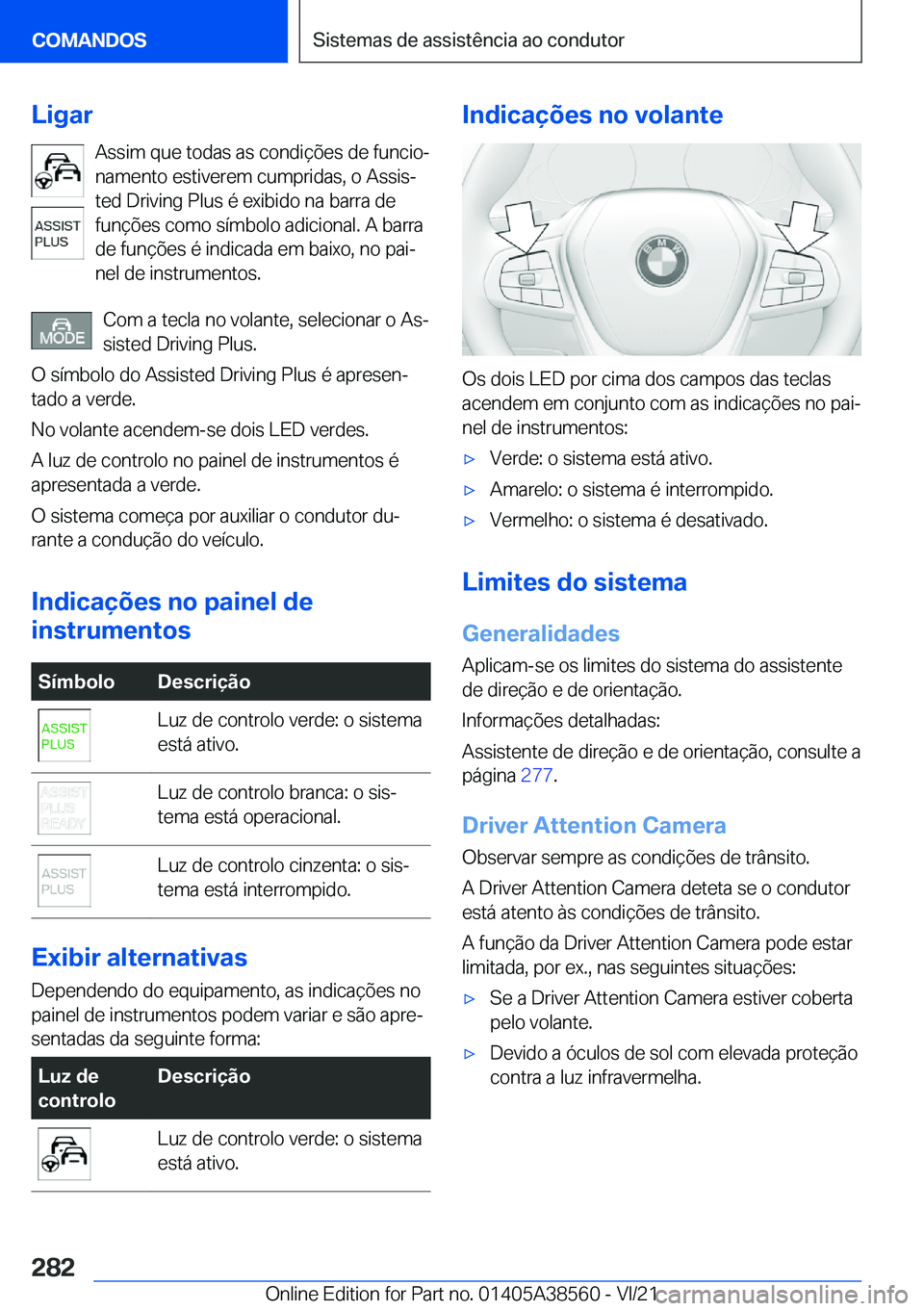 BMW X6 2022  Manual do condutor (in Portuguese) �L�i�g�a�r�A�s�s�i�m��q�u�e��t�o�d�a�s��a�s��c�o�n�d�i�