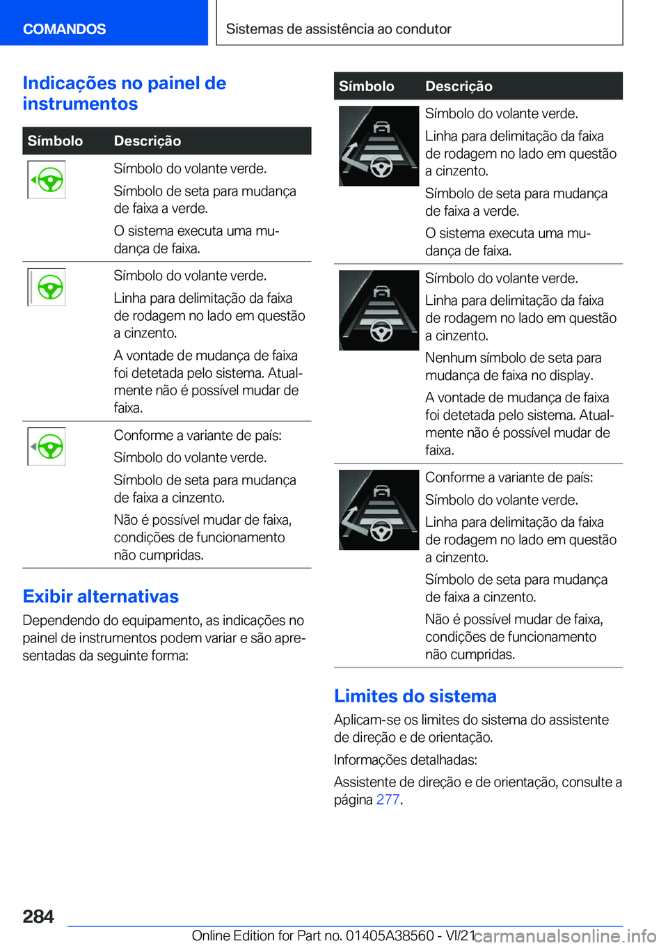BMW X6 2022  Manual do condutor (in Portuguese) �I�n�d�i�c�a�