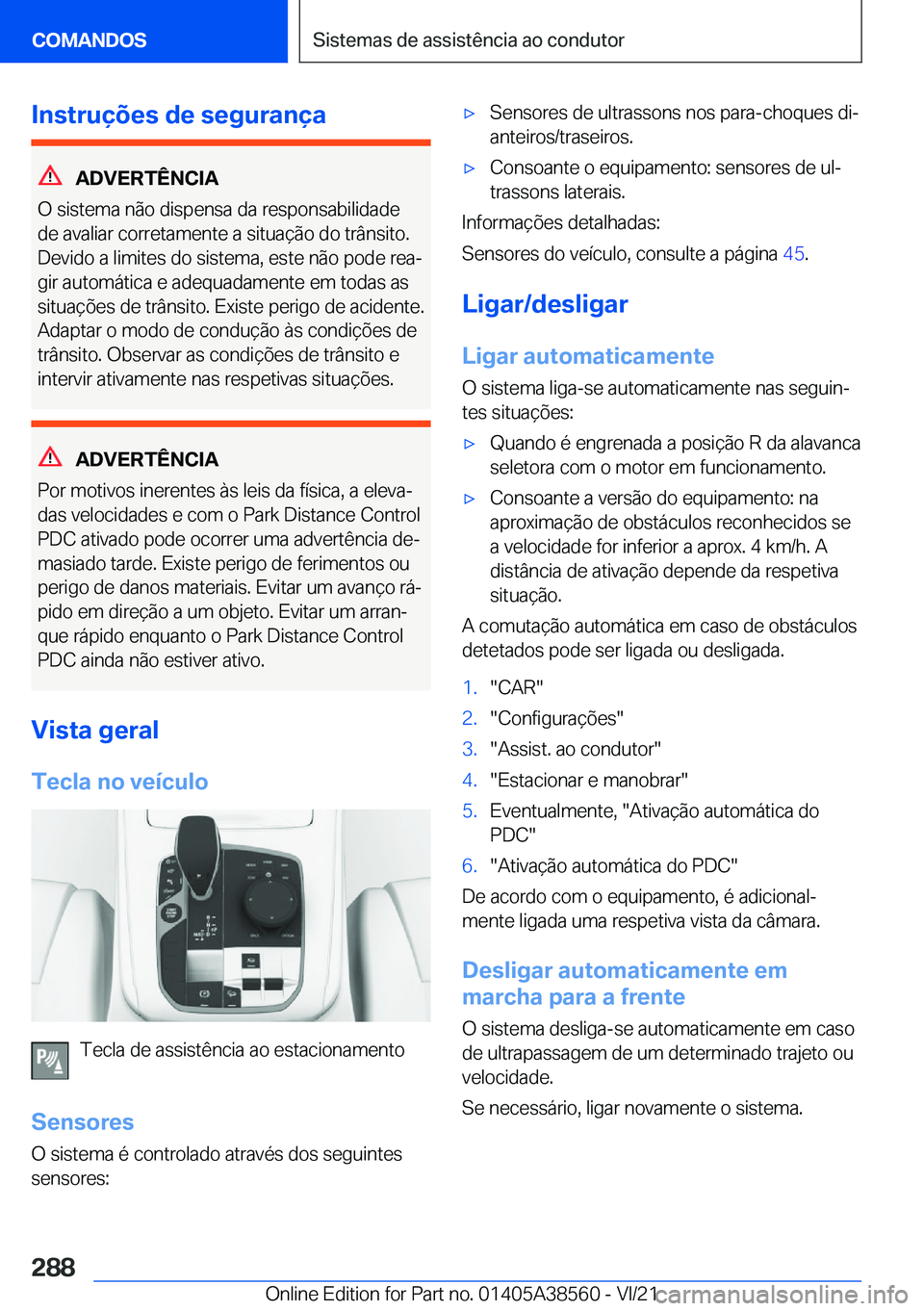 BMW X6 2022  Manual do condutor (in Portuguese) �I�n�s�t�r�u�