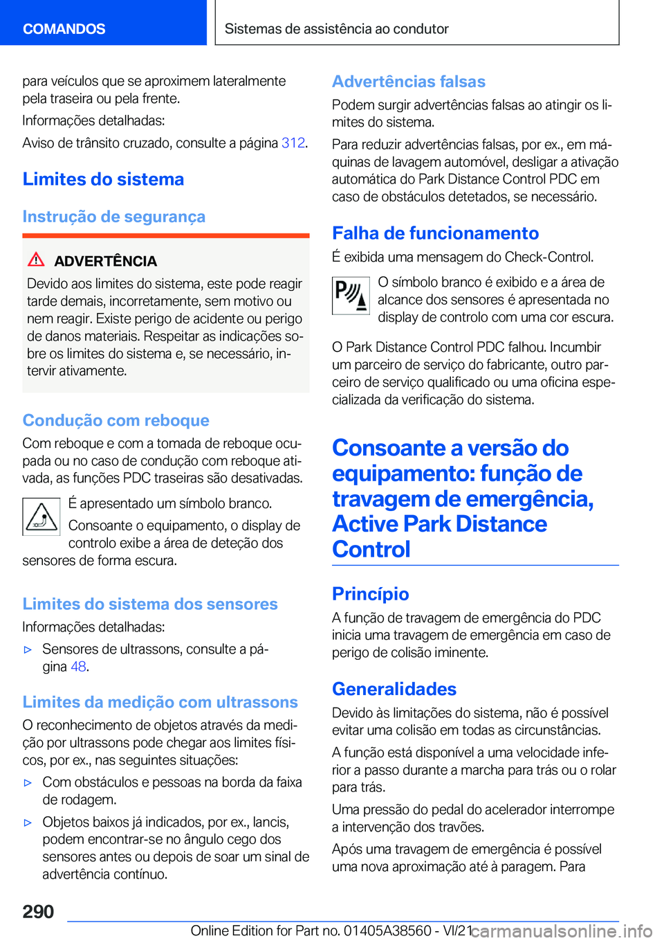 BMW X6 2022  Manual do condutor (in Portuguese) �p�a�r�a��v�e�