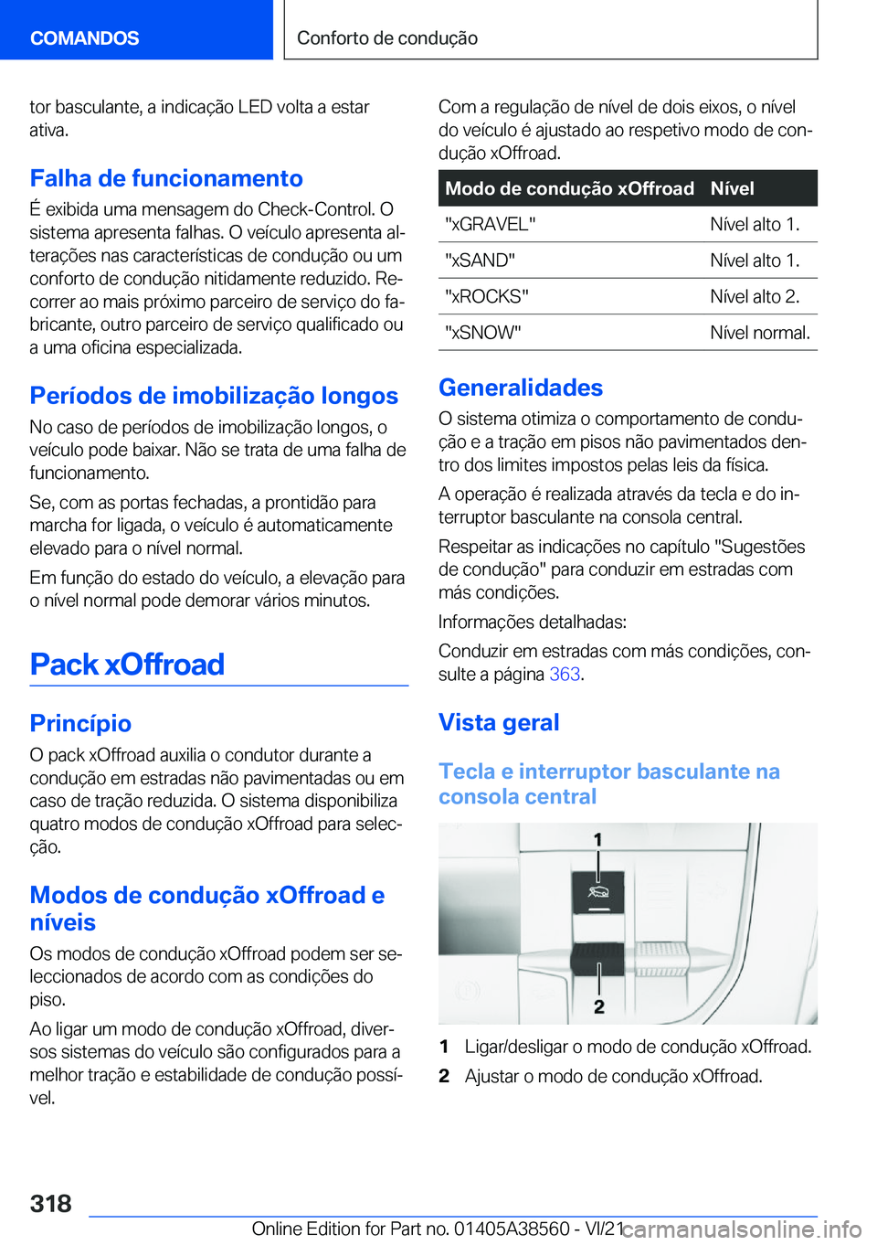 BMW X6 2022  Manual do condutor (in Portuguese) �t�o�r��b�a�s�c�u�l�a�n�t�e�,��a��i�n�d�i�c�a�