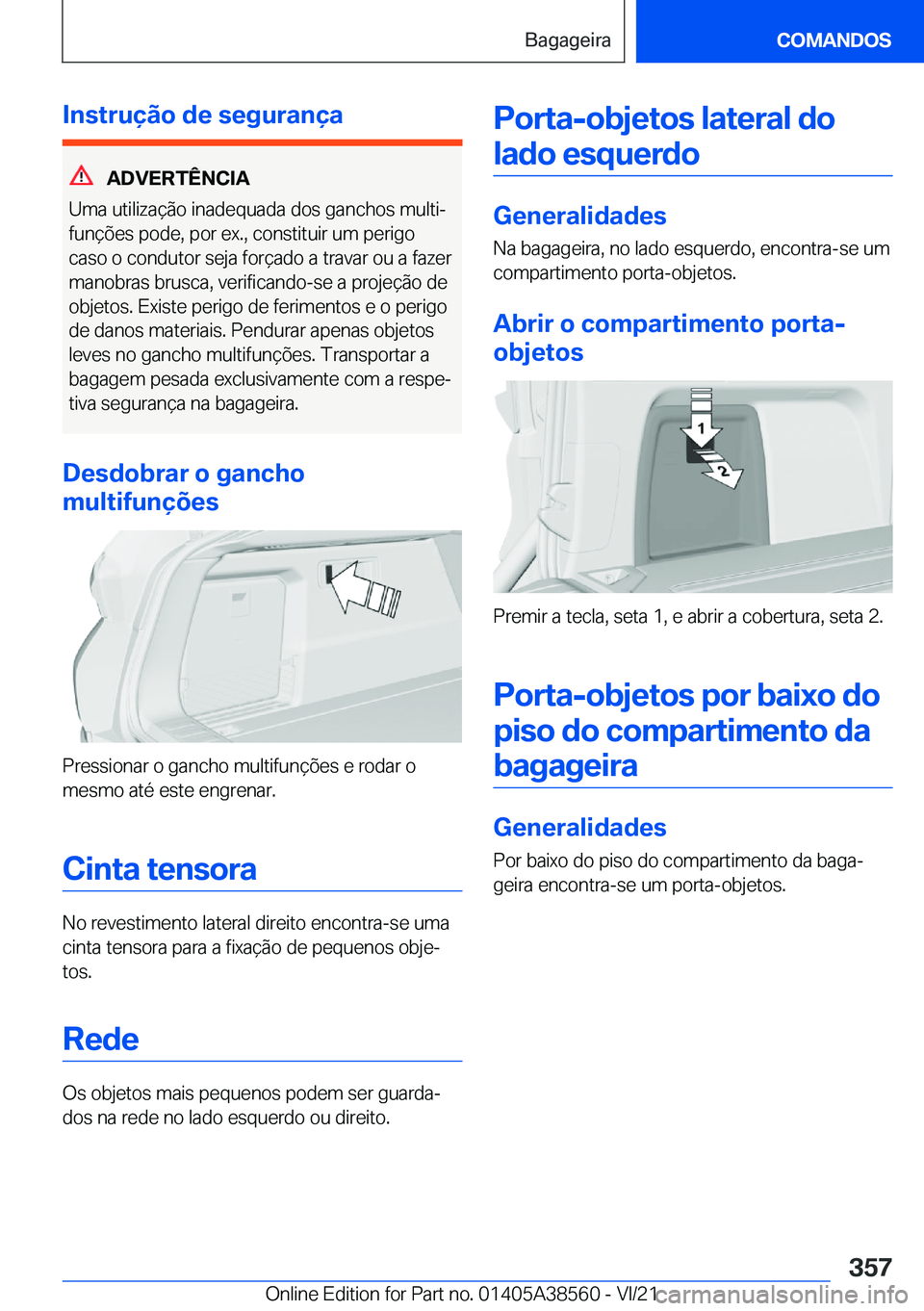 BMW X6 2022  Manual do condutor (in Portuguese) �I�n�s�t�r�u�