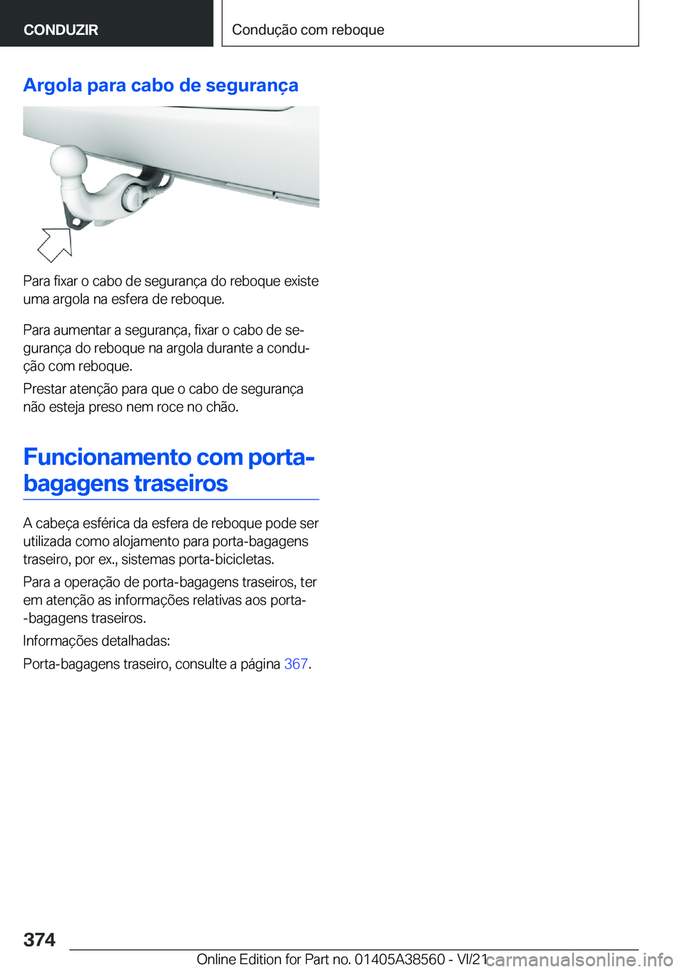 BMW X6 2022  Manual do condutor (in Portuguese) �A�r�g�o�l�a��p�a�r�a��c�a�b�o��d�e��s�e�g�u�r�a�n�
