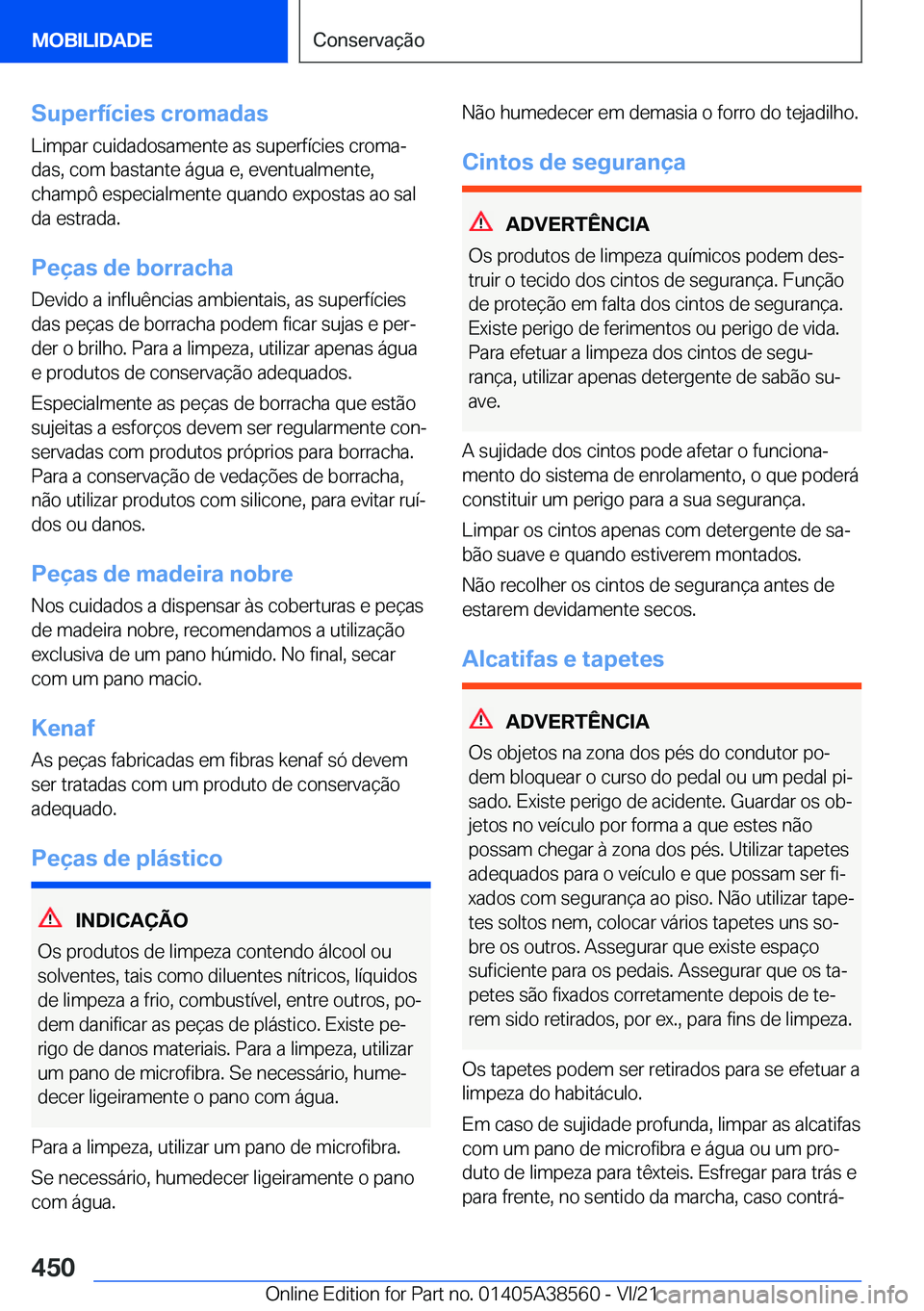 BMW X6 2022  Manual do condutor (in Portuguese) �S�u�p�e�r�f�