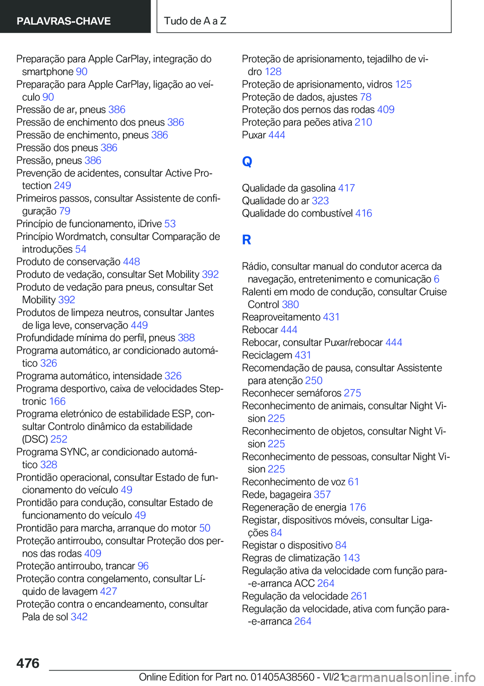 BMW X6 2022  Manual do condutor (in Portuguese) �P�r�e�p�a�r�a�