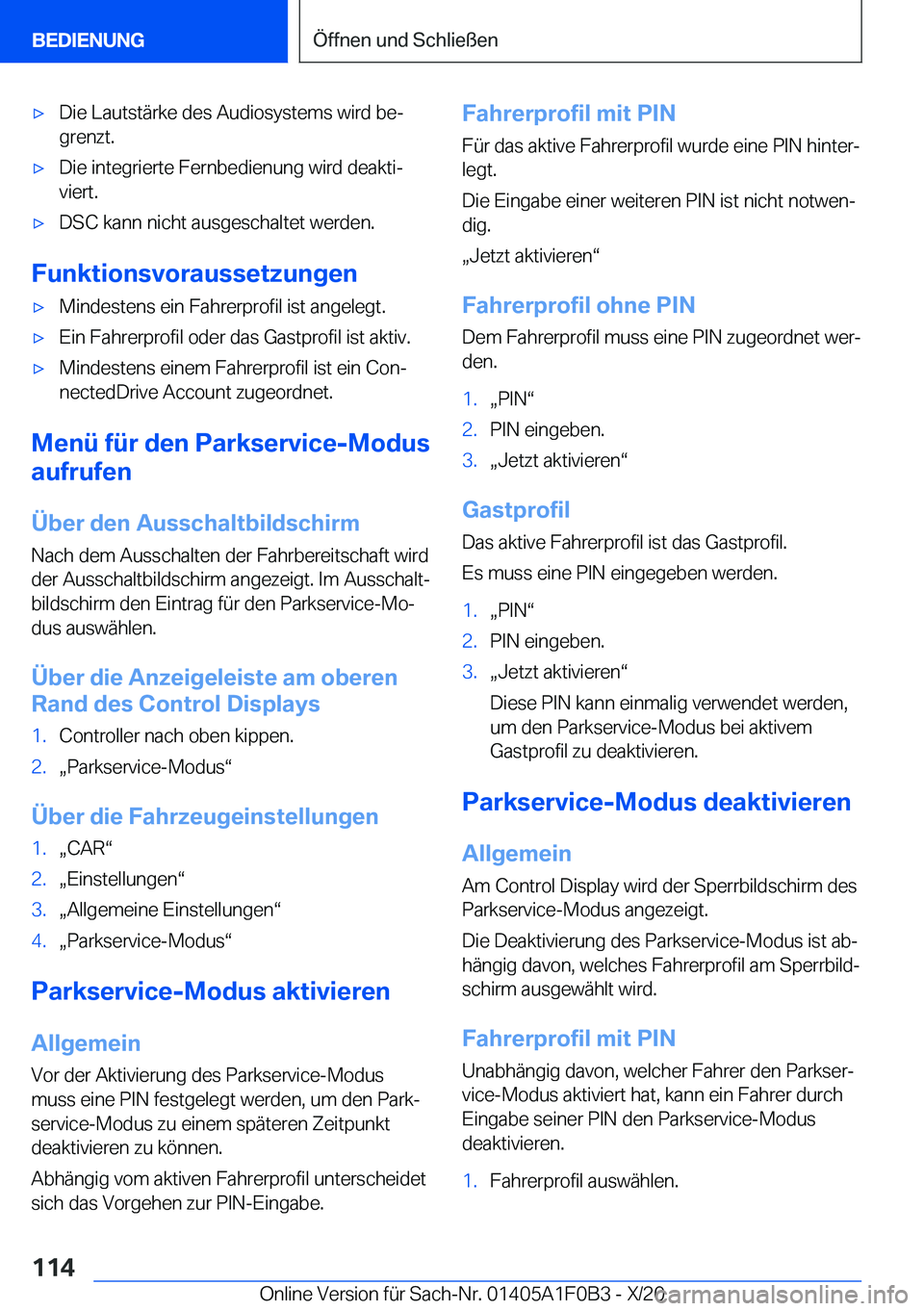 BMW X6 2021  Betriebsanleitungen (in German) x�D�i�e��L�a�u�t�s�t�