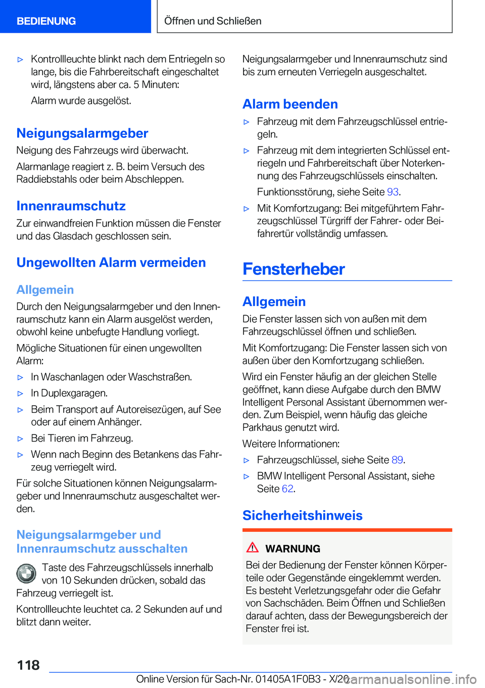 BMW X6 2021  Betriebsanleitungen (in German) x�K�o�n�t�r�o�l�l�l�e�u�c�h�t�e��b�l�i�n�k�t��n�a�c�h��d�e�m��E�n�t�r�i�e�g�e�l�n��s�o
�l�a�n�g�e�,��b�i�s��d�i�e��F�a�h�r�b�e�r�e�i�t�s�c�h�a�f�t��e�i�n�g�e�s�c�h�a�l�t�e�t
�w�i�r�d�,��l�