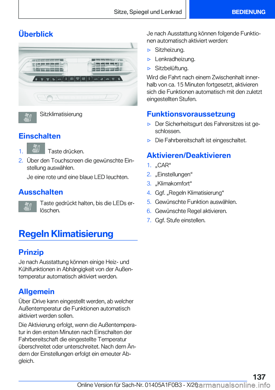 BMW X6 2021  Betriebsanleitungen (in German) �