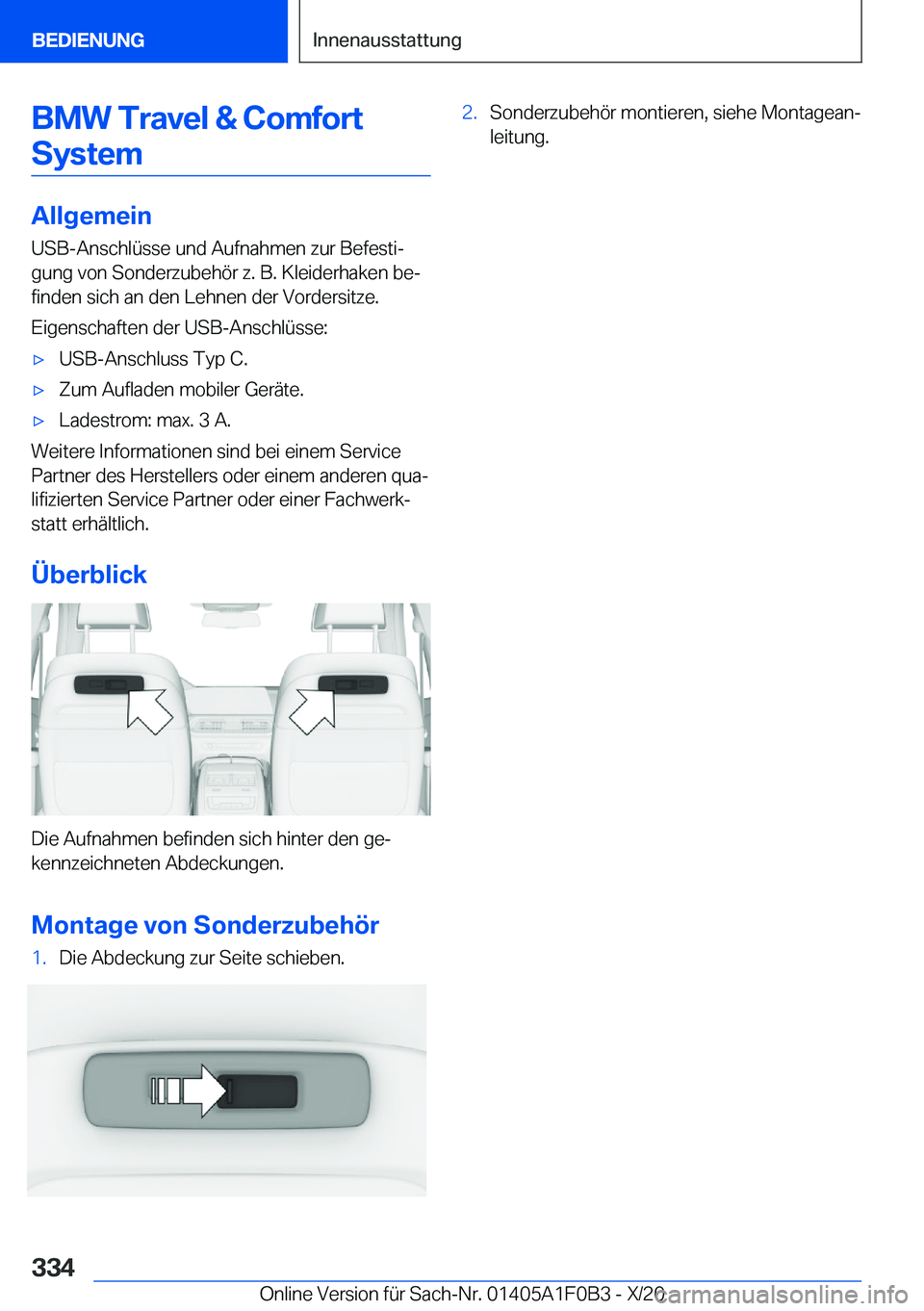 BMW X6 2021  Betriebsanleitungen (in German) �B�M�W��T�r�a�v�e�l��&��C�o�m�f�o�r�t�S�y�s�t�e�m
�A�l�l�g�e�m�e�i�n
�U�S�B�-�A�n�s�c�h�l�