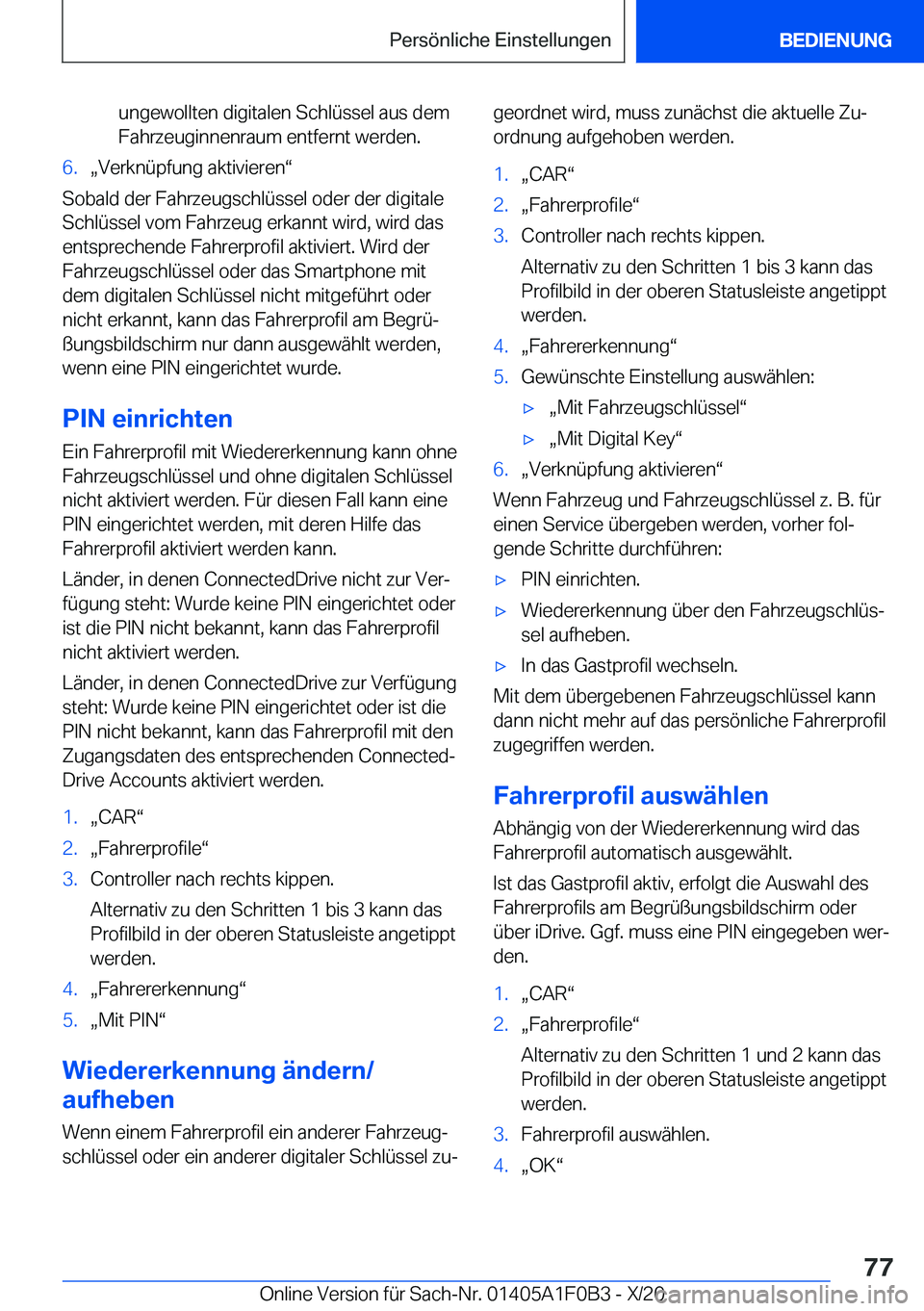 BMW X6 2021  Betriebsanleitungen (in German) �u�n�g�e�w�o�l�l�t�e�n��d�i�g�i�t�a�l�e�n��S�c�h�l�