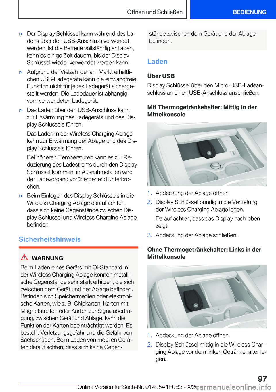 BMW X6 2021  Betriebsanleitungen (in German) x�D�e�r��D�i�s�p�l�a�y��S�c�h�l�