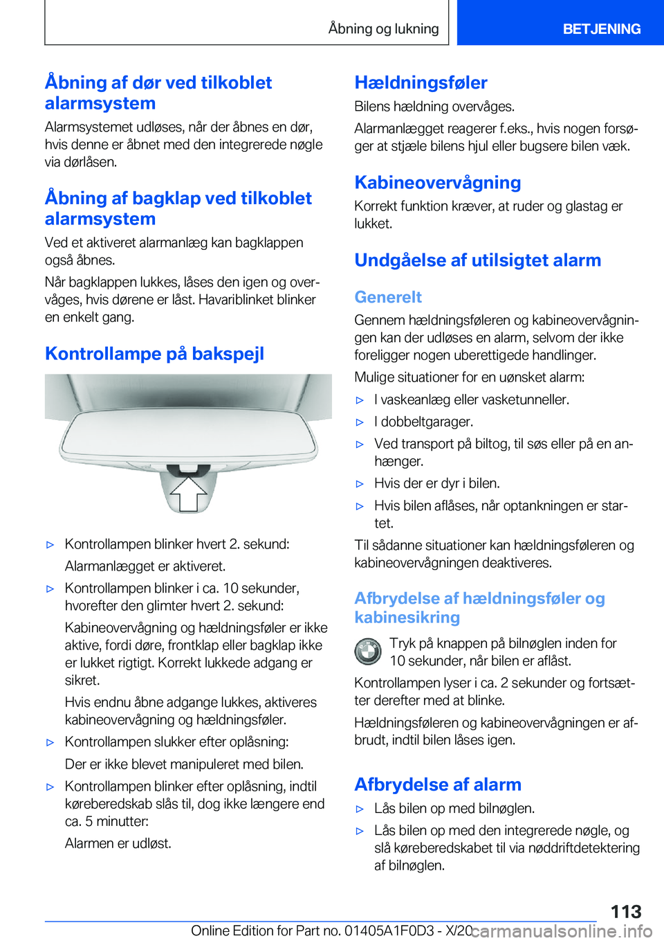 BMW X6 2021  InstruktionsbØger (in Danish) �Å�b�n�i�n�g��a�f��d�