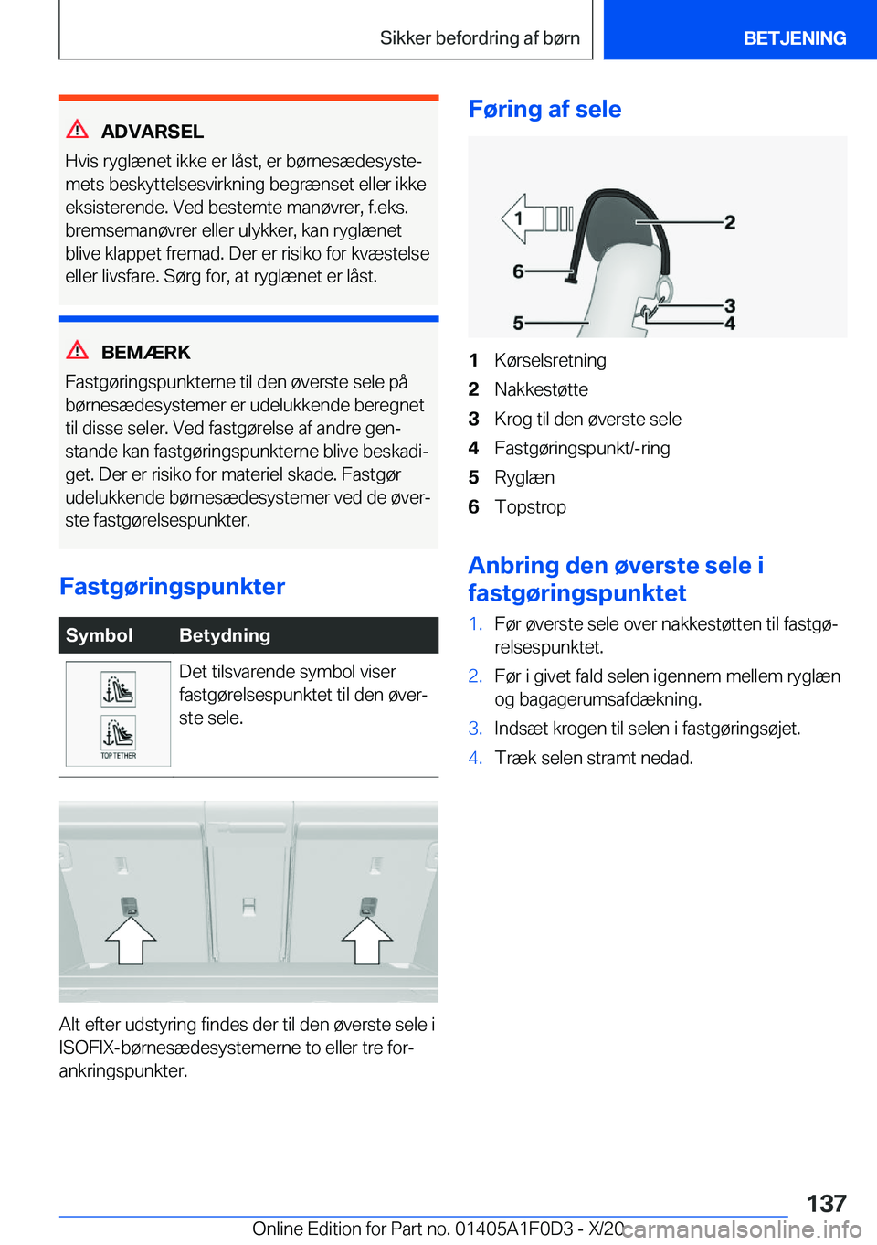 BMW X6 2021  InstruktionsbØger (in Danish) �A�D�V�A�R�S�E�L
�H�v�i�s��r�y�g�l�æ�n�e�t��i�k�k�e��e�r��l�å�s�t�,��e�r��b�