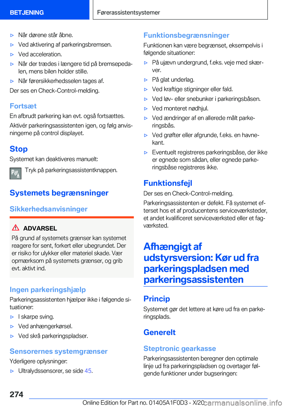BMW X6 2021  InstruktionsbØger (in Danish) 'x�N�å�r��d�