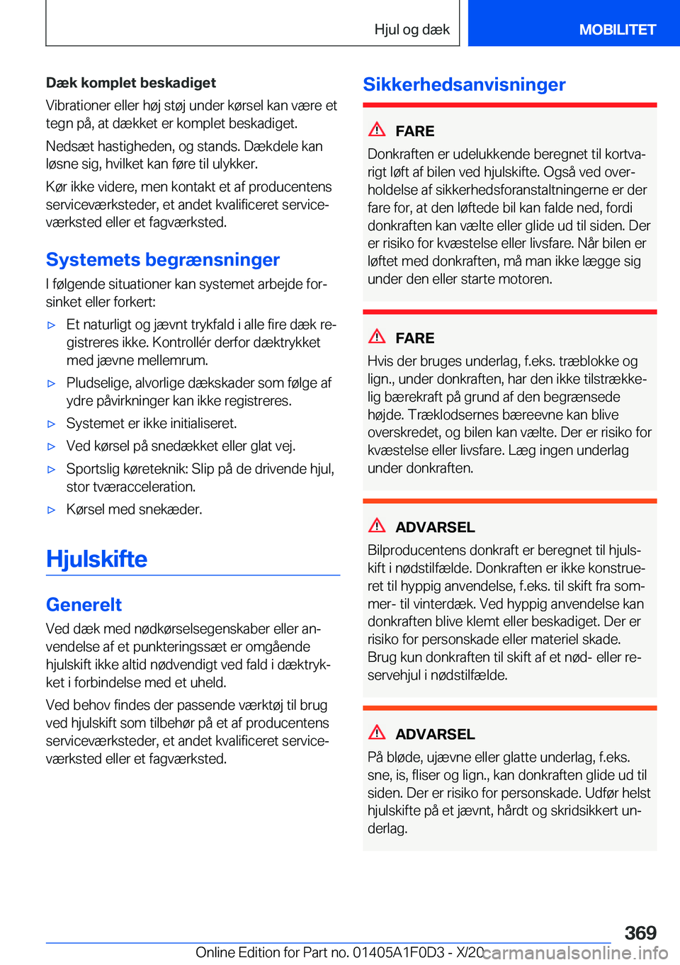 BMW X6 2021  InstruktionsbØger (in Danish) �D�æ�k��k�o�m�p�l�e�t��b�e�s�k�a�d�i�g�e�t
�V�i�b�r�a�t�i�o�n�e�r��e�l�l�e�r��h�