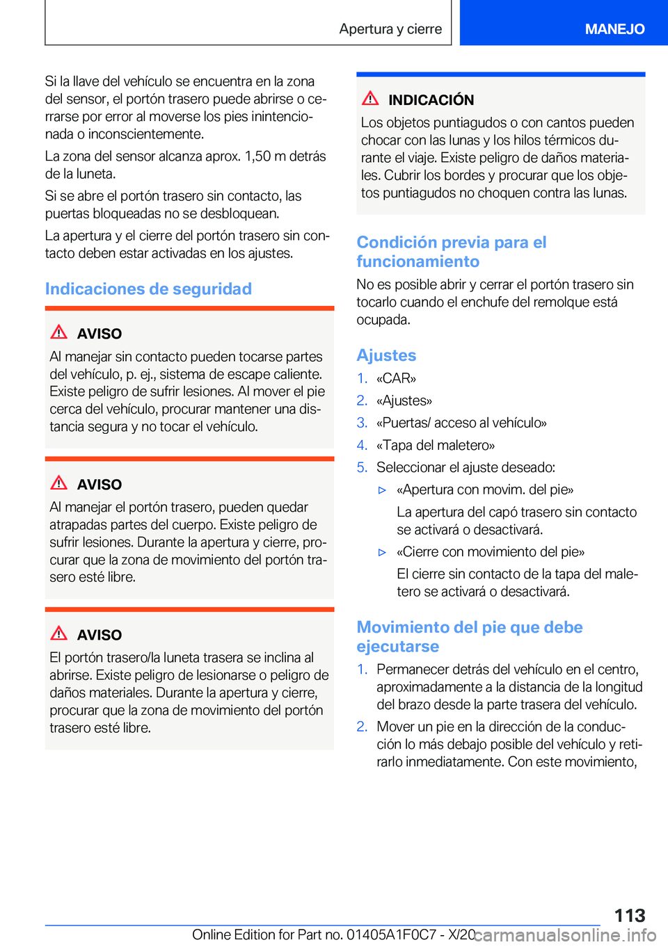 BMW X6 2021  Manuales de Empleo (in Spanish) �S�i��l�a��l�l�a�v�e��d�e�l��v�e�h�