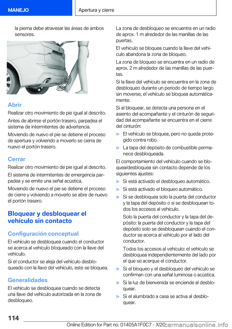 BMW X6 2021  Manuales de Empleo (in Spanish) �l�a��p�i�e�r�n�a��d�e�b�e��a�t�r�a�v�e�s�a�r��l�a�s��