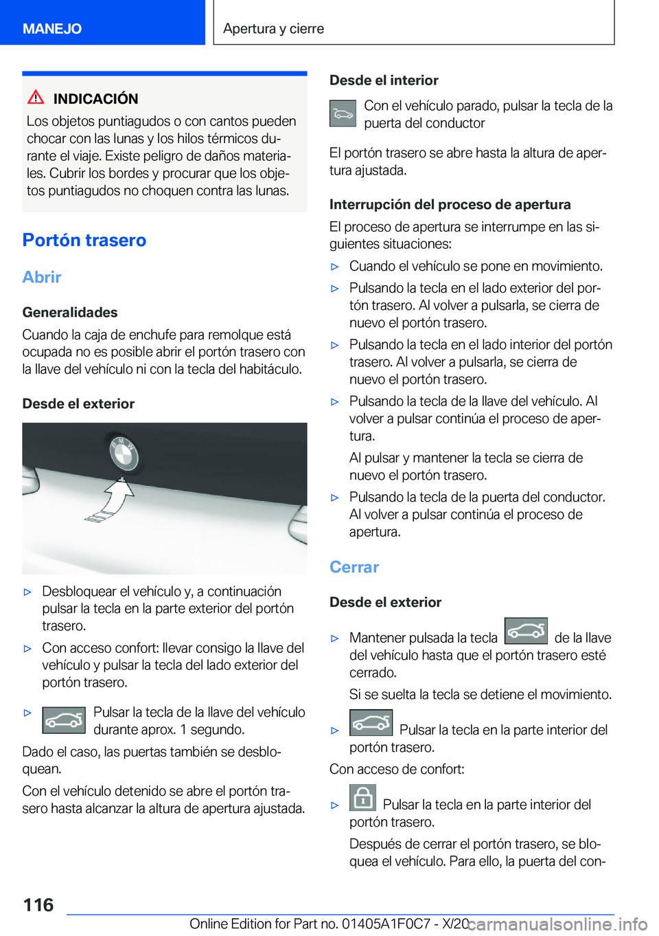 BMW X6 2021  Manuales de Empleo (in Spanish) �I�N�D�I�C�A�C�I�