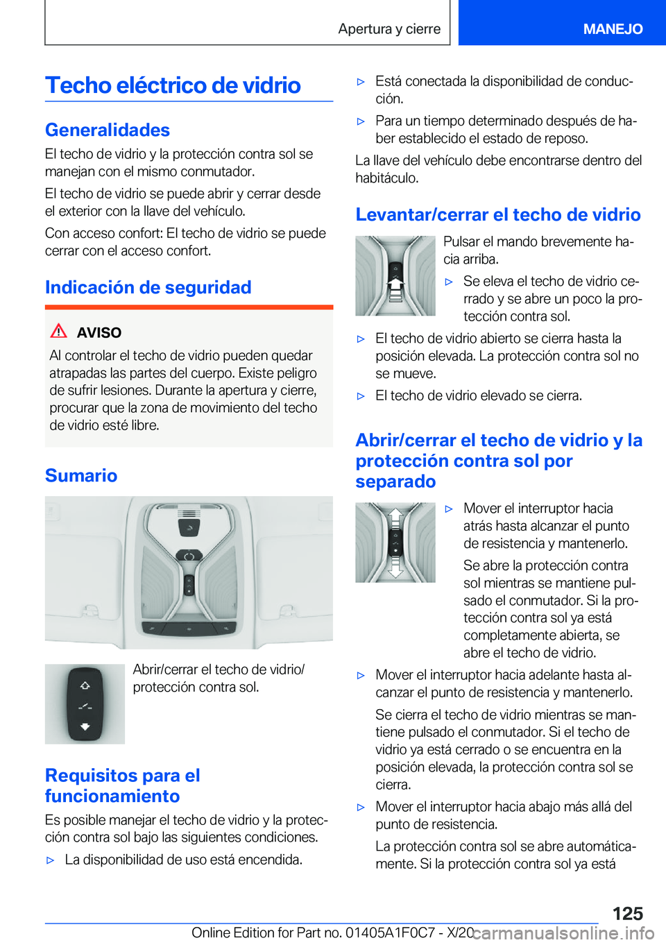 BMW X6 2021  Manuales de Empleo (in Spanish) �T�e�c�h�o��e�l�