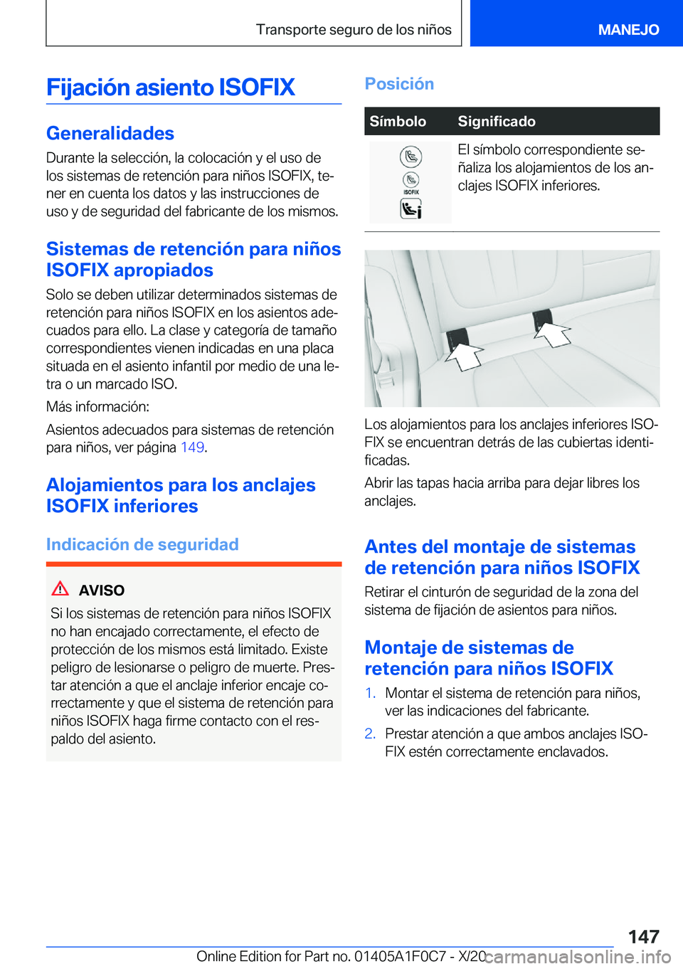 BMW X6 2021  Manuales de Empleo (in Spanish) �F�i�j�a�c�i�