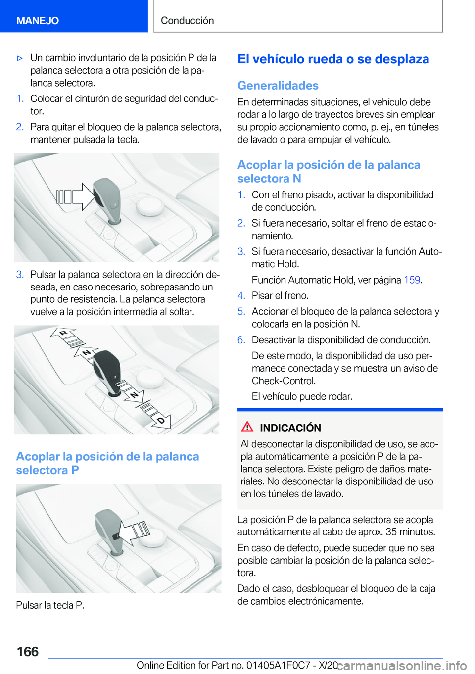 BMW X6 2021  Manuales de Empleo (in Spanish) x�U�n��c�a�m�b�i�o��i�n�v�o�l�u�n�t�a�r�i�o��d�e��l�a��p�o�s�i�c�i�