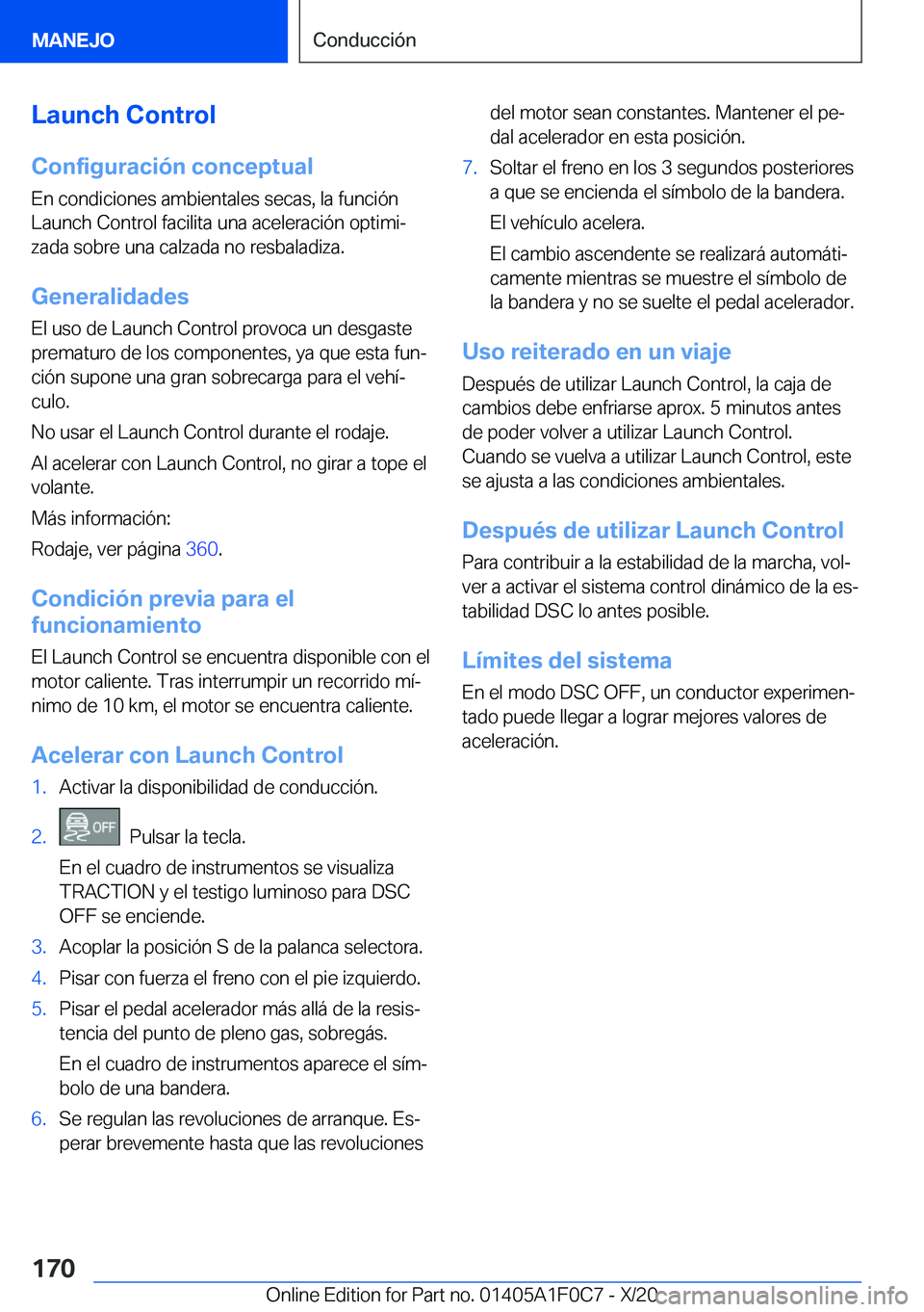 BMW X6 2021  Manuales de Empleo (in Spanish) �L�a�u�n�c�h��C�o�n�t�r�o�l
�C�o�n�f�i�g�u�r�a�c�i�
