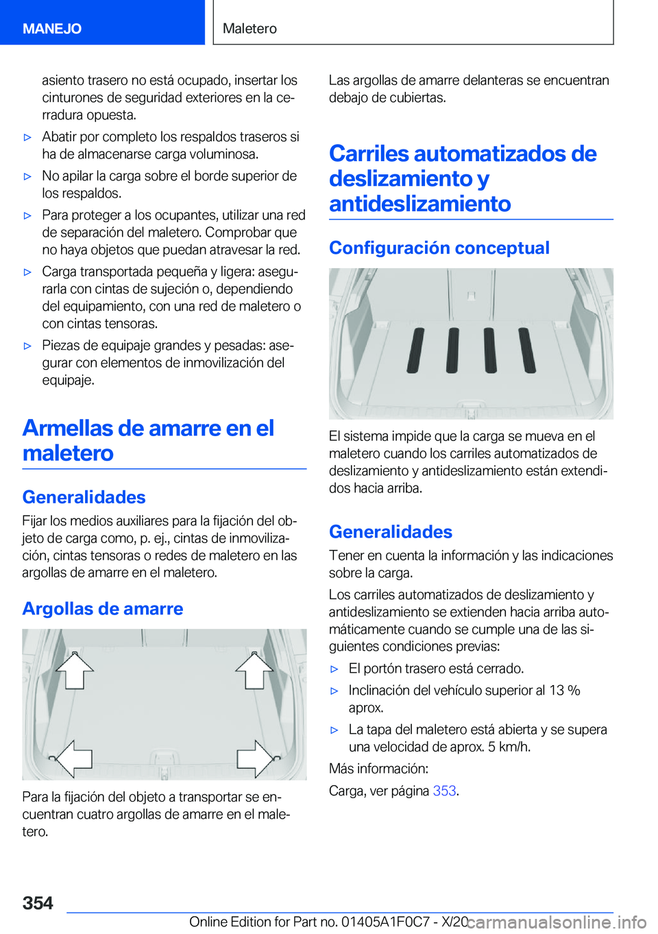 BMW X6 2021  Manuales de Empleo (in Spanish) �a�s�i�e�n�t�o��t�r�a�s�e�r�o��n�o��e�s�t�