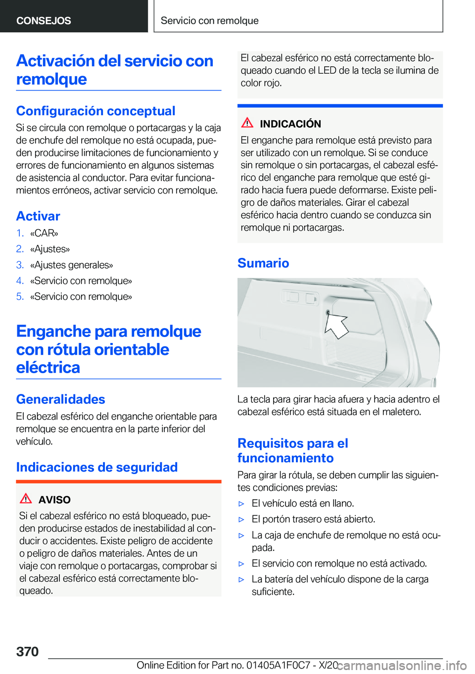 BMW X6 2021  Manuales de Empleo (in Spanish) �A�c�t�i�v�a�c�i�