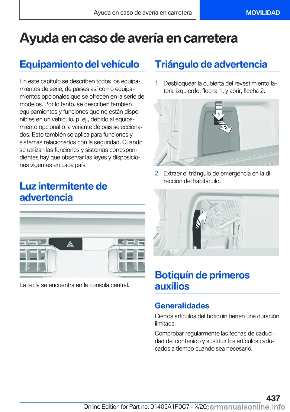 BMW X6 2021  Manuales de Empleo (in Spanish) �A�y�u�d�a��e�n��c�a�s�o��d�e��a�v�e�r�