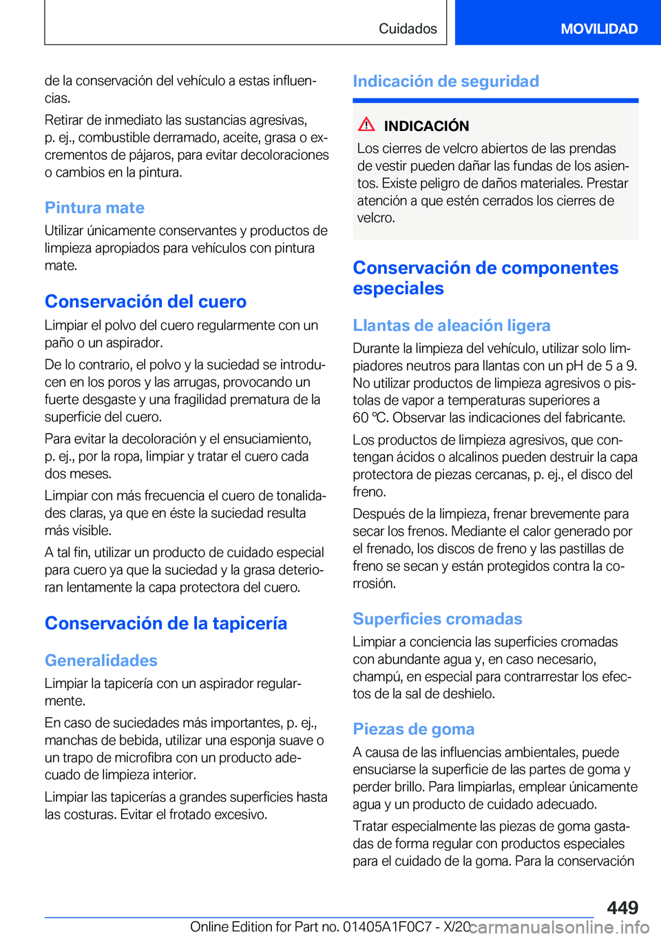 BMW X6 2021  Manuales de Empleo (in Spanish) �d�e��l�a��c�o�n�s�e�r�v�a�c�i�