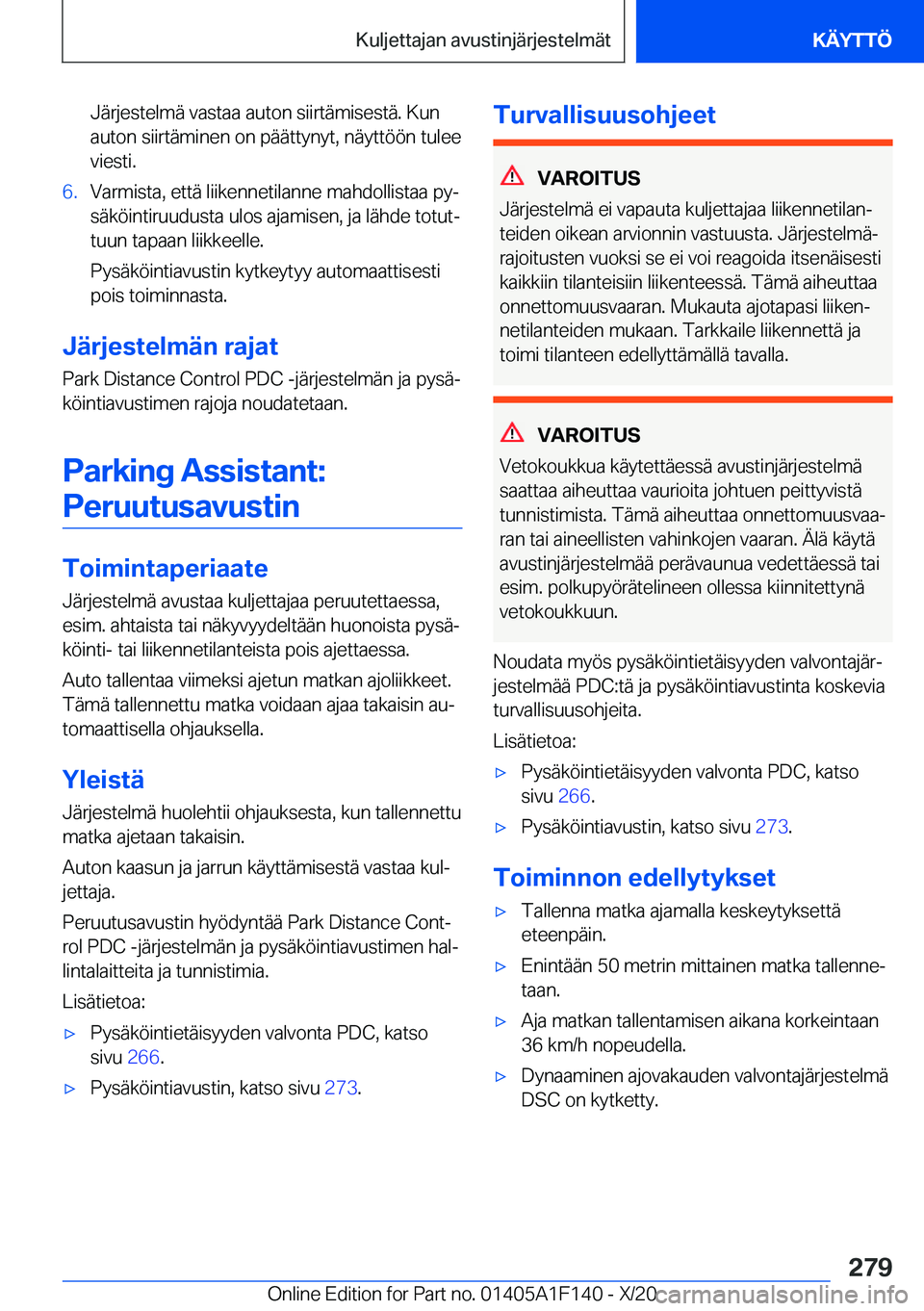 BMW X6 2021  Omistajan Käsikirja (in Finnish) �J�