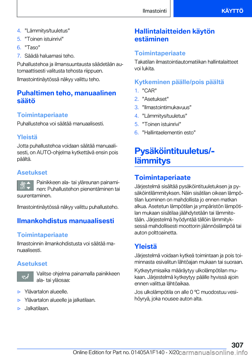 BMW X6 2021  Omistajan Käsikirja (in Finnish) �4�.w�L�
