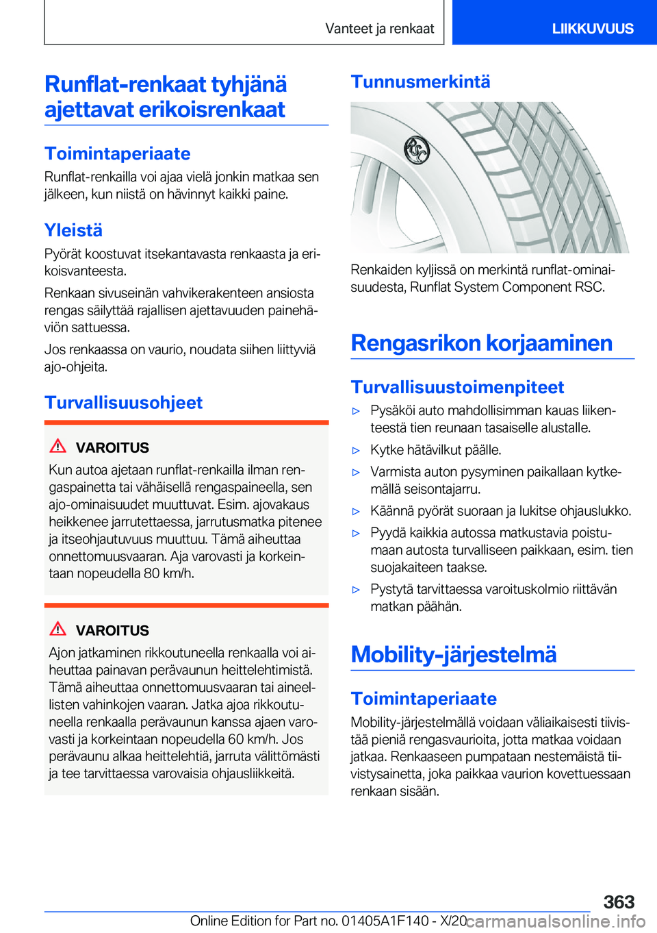 BMW X6 2021  Omistajan Käsikirja (in Finnish) �R�u�n�f�l�a�t�-�r�e�n�k�a�a�t��t�y�h�j�