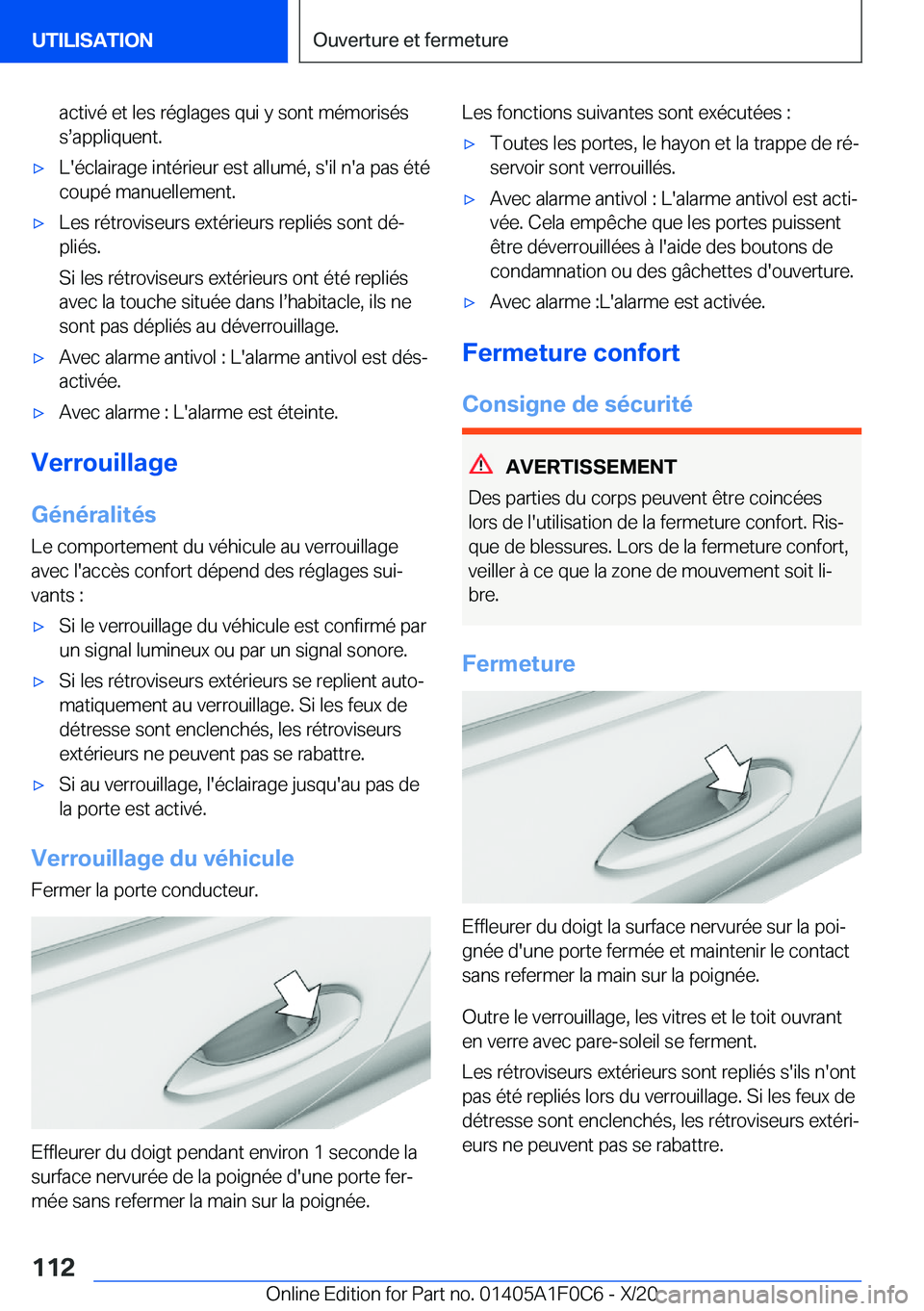 BMW X6 2021  Notices Demploi (in French) �a�c�t�i�v�é��e�t��l�e�s��r�é�g�l�a�g�e�s��q�u�i��y��s�o�n�t��m�é�m�o�r�i�s�é�s�ss�a�p�p�l�i�q�u�e�n�t�.'x�L�'�é�c�l�a�i�r�a�g�e��i�n�t�é�r�i�e�u�r��e�s�t��a�l�l�u�m�é�,��s�