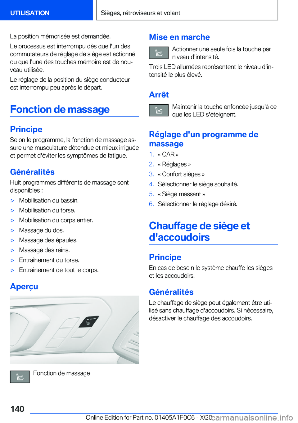 BMW X6 2021  Notices Demploi (in French) �L�a��p�o�s�i�t�i�o�n��m�é�m�o�r�i�s�é�e��e�s�t��d�e�m�a�n�d�é�e�.
�L�e��p�r�o�c�e�s�s�u�s��e�s�t��i�n�t�e�r�r�o�m�p�u��d�è�s��q�u�e��l�'�u�n��d�e�s
�c�o�m�m�u�t�a�t�e�u�r�s��d�e�