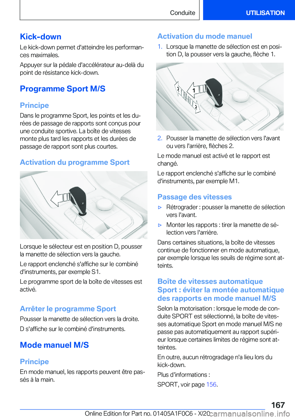 BMW X6 2021  Notices Demploi (in French) �K�i�c�k�-�d�o�w�n
�L�e��k�i�c�k�-�d�o�w�n��p�e�r�m�e�t��d�'�a�t�t�e�i�n�d�r�e��l�e�s��p�e�r�f�o�r�m�a�nj
�c�e�s��m�a�x�i�m�a�l�e�s�.
�A�p�p�u�y�e�r��s�u�r��l�a��p�é�d�a�l�e��d�'�a