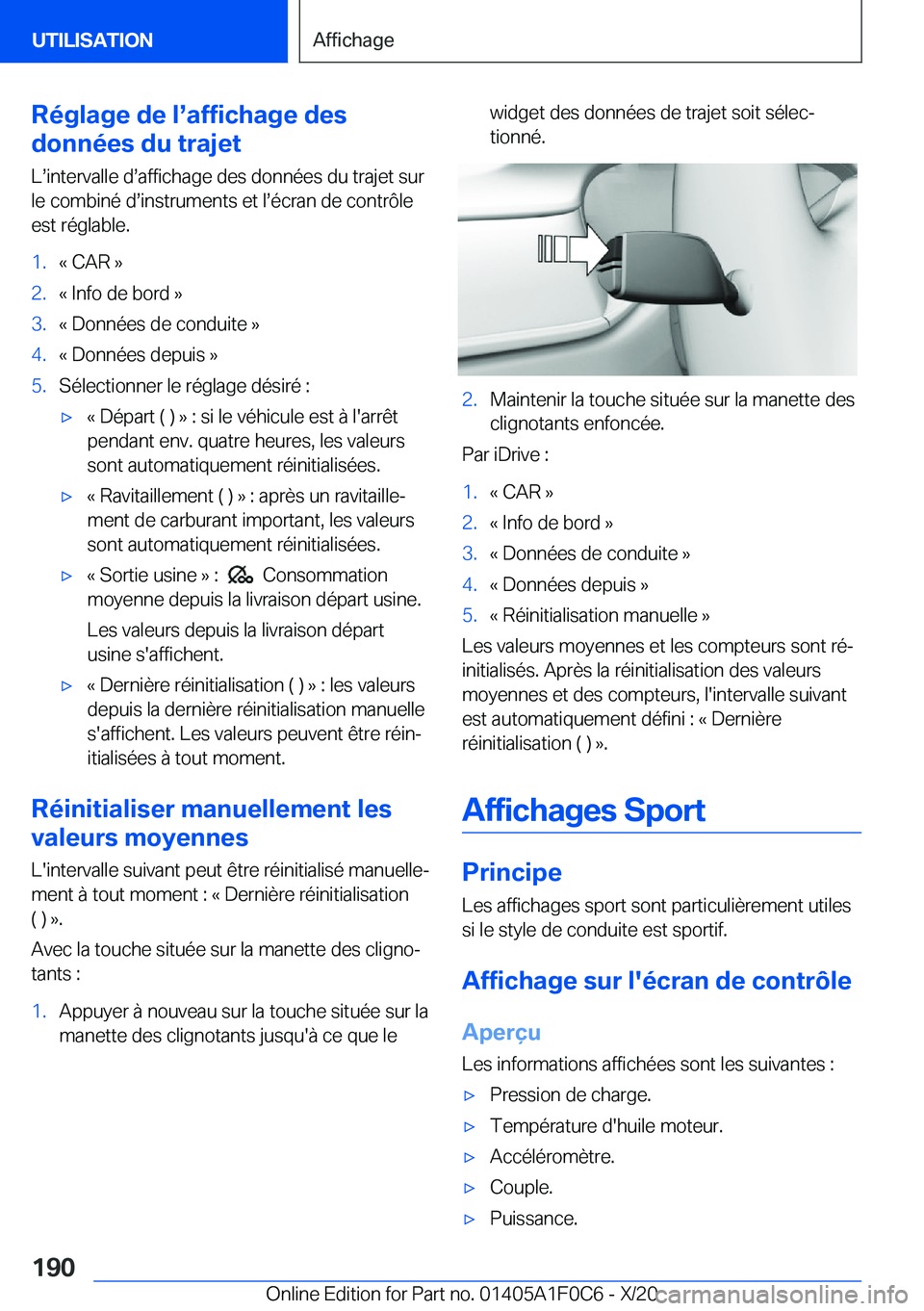 BMW X6 2021  Notices Demploi (in French) �R�é�g�l�a�g�e��d�e��ls�a�f�f�i�c�h�a�g�e��d�e�s
�d�o�n�n�é�e�s��d�u��t�r�a�j�e�t
�Ls�i�n�t�e�r�v�a�l�l�e��ds�a�f�f�i�c�h�a�g�e��d�e�s��d�o�n�n�é�e�s��d�u��t�r�a�j�e�t��s�u�r
�l�e��c