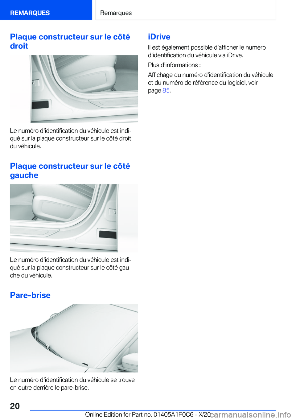 BMW X6 2021  Notices Demploi (in French) �P�l�a�q�u�e��c�o�n�s�t�r�u�c�t�e�u�r��s�u�r��l�e��c�