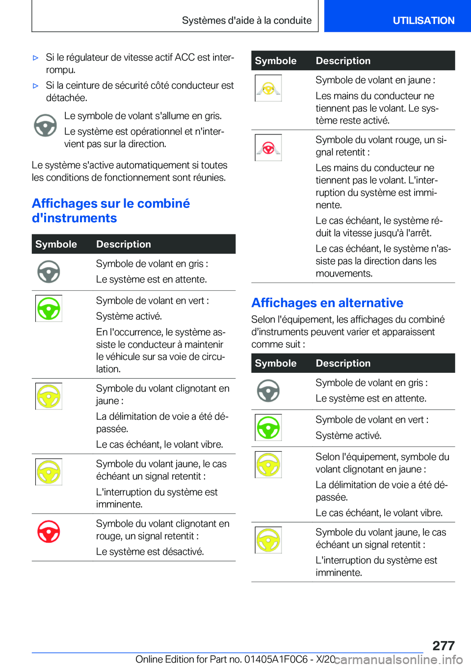 BMW X6 2021  Notices Demploi (in French) 'x�S�i��l�e��r�é�g�u�l�a�t�e�u�r��d�e��v�i�t�e�s�s�e��a�c�t�i�f��A�C�C��e�s�t��i�n�t�e�rj
�r�o�m�p�u�.'x�S�i��l�a��c�e�i�n�t�u�r�e��d�e��s�é�c�u�r�i�t�é��c�